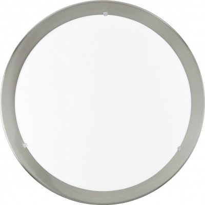 室内顶灯 Eglo Led Planet 圆形的 形状 Ø 29 cm. 厨房 和 浴室. 现代的 风格. 钢, 玻璃 和 缎面玻璃. 白色的, 镍 和 亚光镍 颜色
