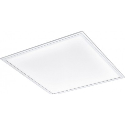 106,95 € Free Shipping | Indoor spotlight Eglo Salobrena 2 4000K Neutral light. Square Shape 60×60 cm. Ceiling light Kitchen, bathroom and office. Modern Style. Aluminum and plastic. White Color