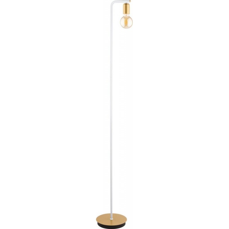 49,95 € Free Shipping | Floor lamp Eglo Adri 2 Spherical Shape 150 cm. Living room, dining room and bedroom. Modern, sophisticated and design Style. Steel. White and golden Color