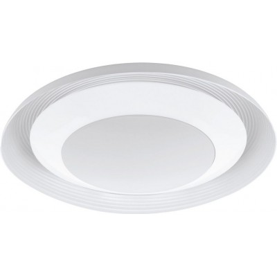 374,95 € Free Shipping | Indoor ceiling light Eglo Canicosa 1 2700K Very warm light. Round Shape Ø 76 cm. Kitchen and bathroom. Design Style. Steel and plastic. White Color