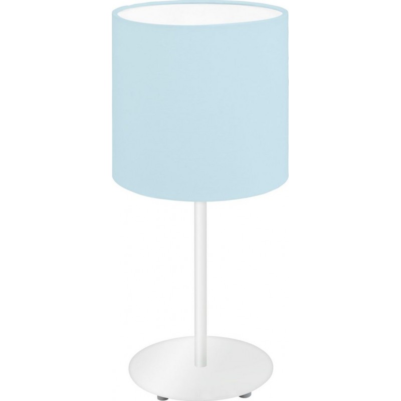 29,95 € Free Shipping | Table lamp Eglo Pasteri P Ø 18 cm. Steel and Textile. Blue and white Color