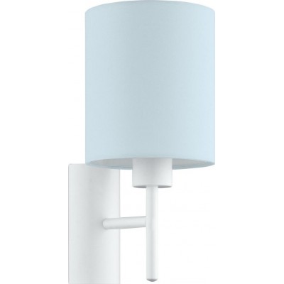 Настенный светильник для дома Eglo Pasteri P Цилиндрический Форма 31×15 cm. Гостинная, столовая и спальная комната. Современный и дизайн Стиль. Стали и Текстиль. Синий и белый Цвет