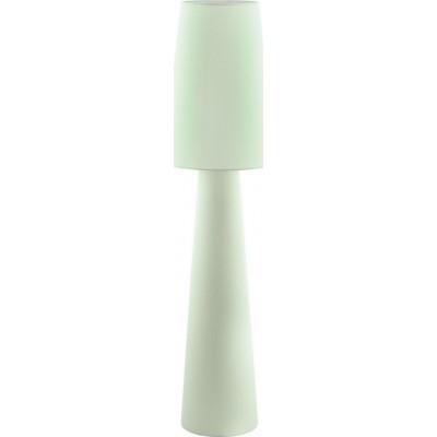 Lampada da pavimento Eglo Carpara Forma Cilindrica Ø 35 cm. Soggiorno, sala da pranzo e camera da letto. Stile moderno, sofisticato e design. Tessile. Colore verde