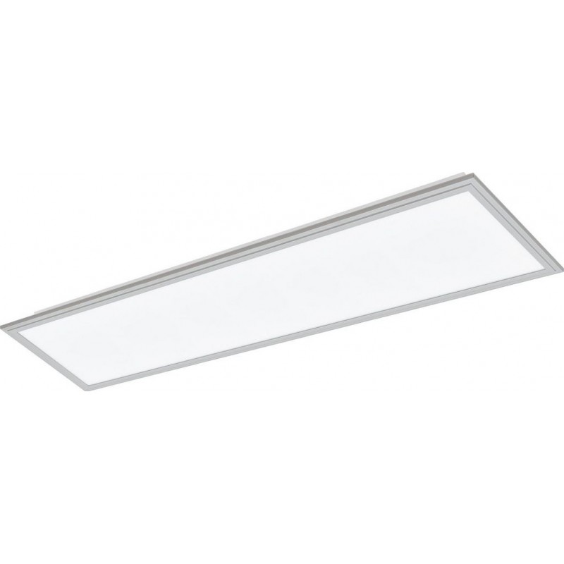 129,95 € Free Shipping | LED panel Eglo Salobrena 2 LED 4000K Neutral light. Extended Shape 120×30 cm. Ceiling light Kitchen, bathroom and office. Modern Style. Aluminum and Plastic. Aluminum, white, gray and silver Color