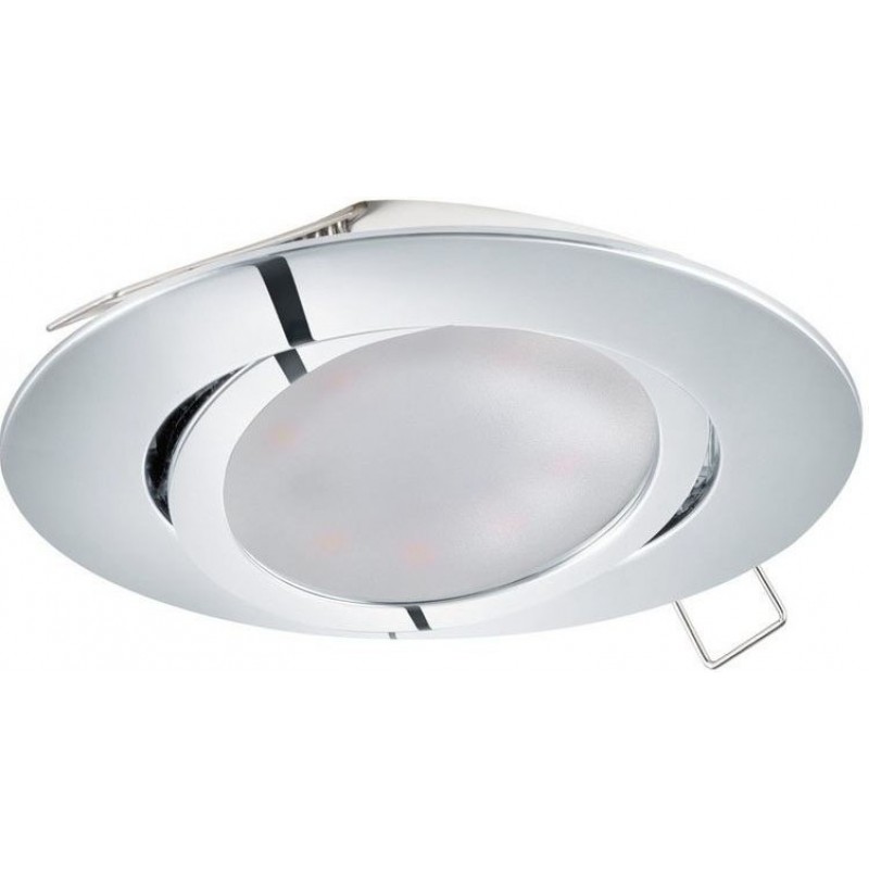 29,95 € Free Shipping | Recessed lighting Eglo Tedo Round Shape Ø 8 cm. Sophisticated Style. Aluminum. Plated chrome and silver Color