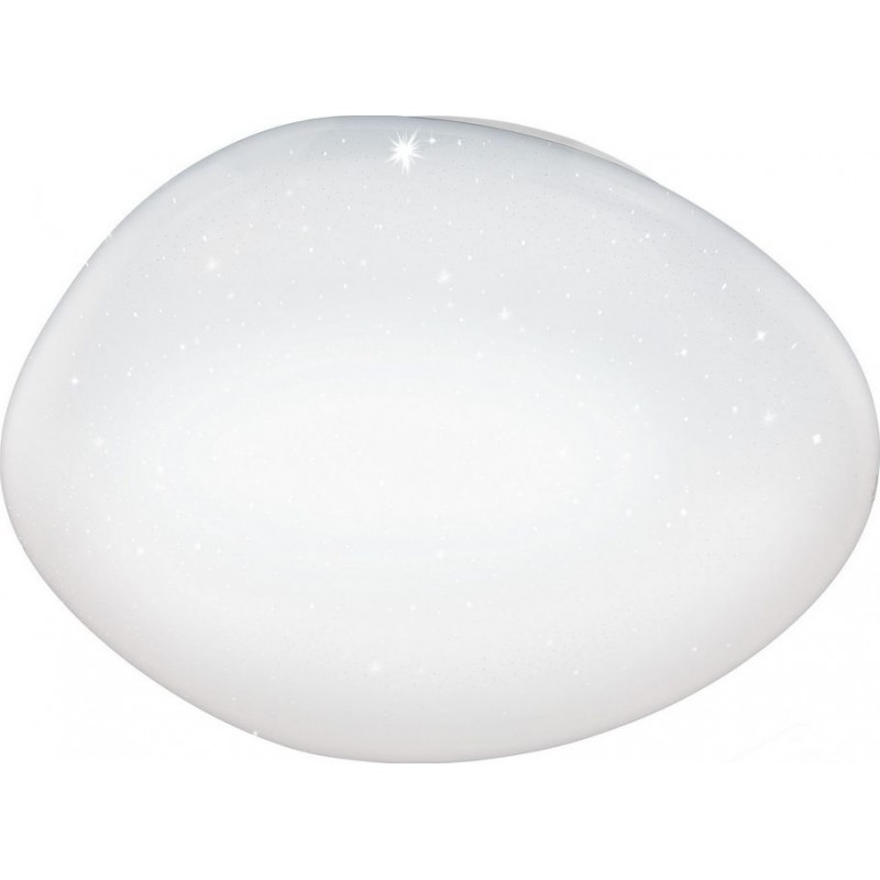 121,95 € Free Shipping | Indoor ceiling light Eglo Sileras A 2700K Very warm light. Oval Shape Ø 45 cm. Kitchen and bathroom. Modern Style. Steel and Plastic. White Color