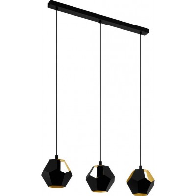 121,95 € Free Shipping | Hanging lamp Eglo Stars of Light Rasigures Spherical Shape 110×78 cm. Living room and dining room. Modern and design Style. Steel. Golden and black Color
