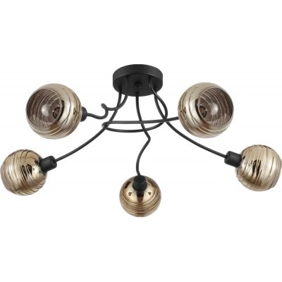 175,95 € Spedizione Gratuita | Lampada da soffitto Eglo Stars of Light Creppo Forma Angolare Ø 70 cm. Plafoniera Soggiorno, sala da pranzo e camera da letto. Stile design. Acciaio. Colore d'oro e nero