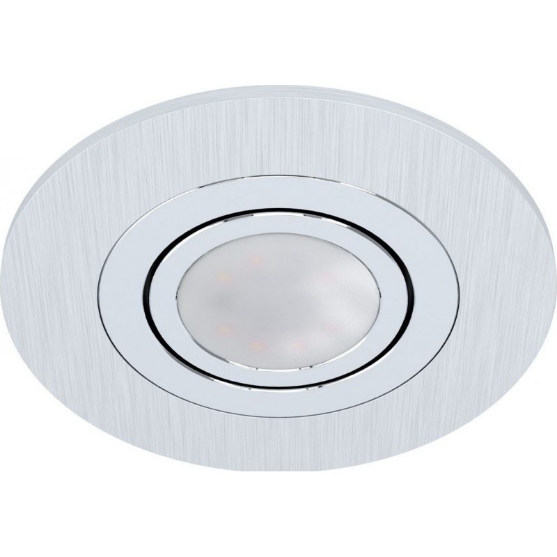 13,95 € Free Shipping | Recessed lighting Eglo Areitio Round Shape Ø 10 cm. Modern Style. Aluminum. Aluminum and silver Color