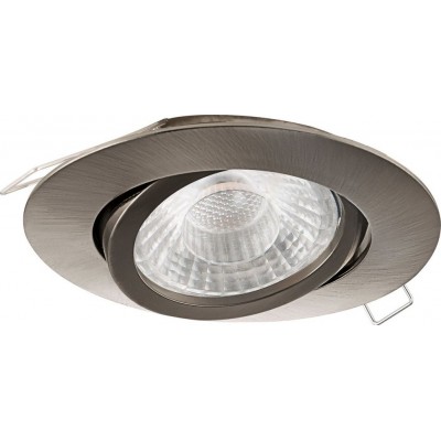 19,95 € Free Shipping | Recessed lighting Eglo Tedo 1 Round Shape Ø 8 cm. Sophisticated Style. Aluminum. Nickel and matt nickel Color