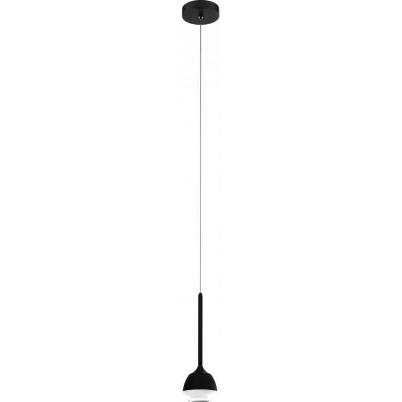58,95 € Free Shipping | Hanging lamp Eglo Stars of Light Nucetto Spherical Shape Ø 8 cm. Living room and dining room. Modern and design Style. Steel and plastic. Black Color