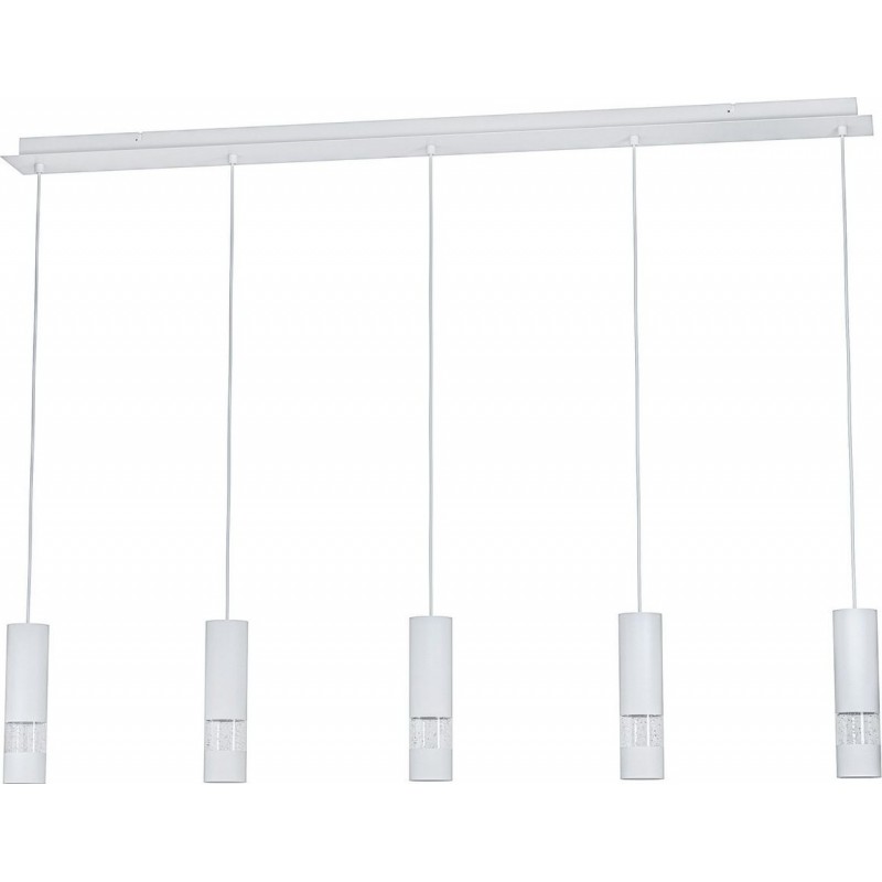 221,95 € Free Shipping | Hanging lamp Eglo Stars of Light Bernabetta Extended Shape 150×117 cm. Living room and dining room. Modern and design Style. Steel and plastic. White Color