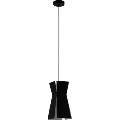 Lampe à suspension Eglo Valecrosia Façonner Conique 110×18 cm. Salle et salle à manger. Style sophistiqué et conception. Acier. Couleur blanc et noir