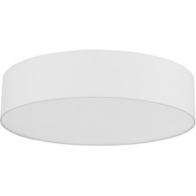 181,95 € Free Shipping | Indoor spotlight Eglo Romao C Cylindrical Shape Ø 57 cm. Ceiling light Living room, dining room and bedroom. Modern Style. Steel, plastic and textile. White Color