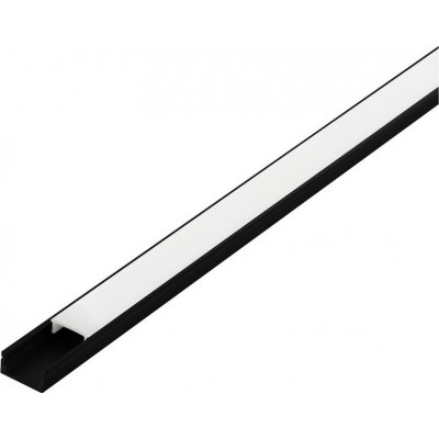 Accesorios de iluminación Eglo Surface Profile 1 100×2 cm. Perfilería de superficie para iluminación Aluminio y Plástico. Color blanco y negro
