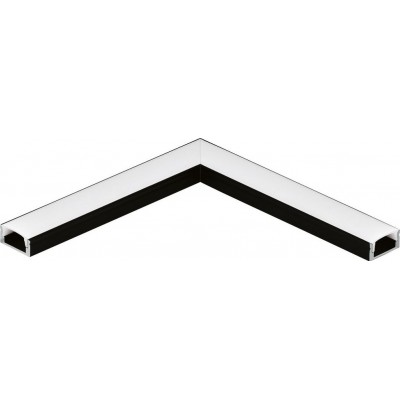 Accesorios de iluminación Eglo Surface Profile 1 11 cm. Perfilería de superficie para iluminación Aluminio. Color negro