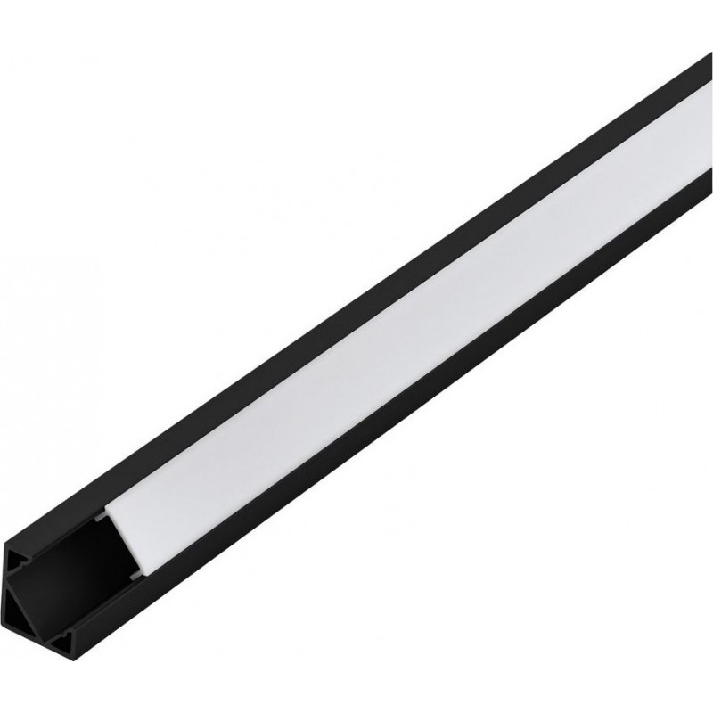 21,95 € Envío gratis | Accesorios de iluminación Eglo Corner Profile 2 100×2 cm. Perfilería para iluminación Aluminio y Plástico. Color blanco y negro