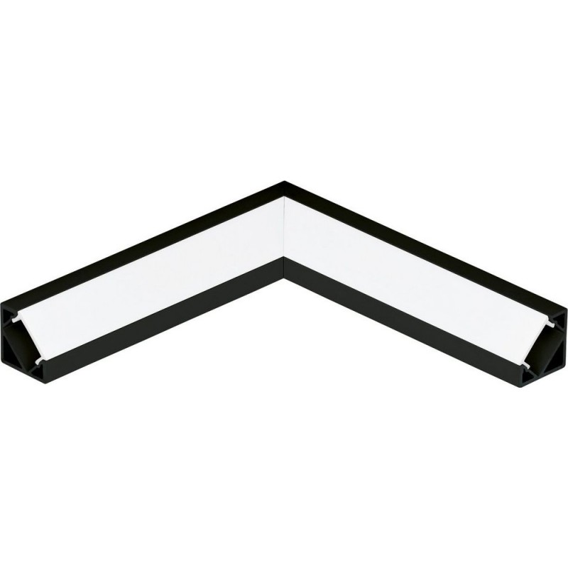 9,95 € Kostenloser Versand | Leuchten Eglo Corner Profile 2 11 cm. Profile für die Beleuchtung Aluminium. Schwarz Farbe