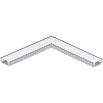 7,95 € Free Shipping | Lighting fixtures Eglo Recessed Profile 1 11 cm. Recessed profiles for lighting Aluminum. Aluminum and silver Color