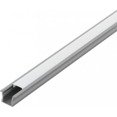 Accesorios de iluminación Eglo Recessed Profile 2 200×2 cm. Perfilería empotrable para iluminación Aluminio y Plástico. Color aluminio, blanco y plata