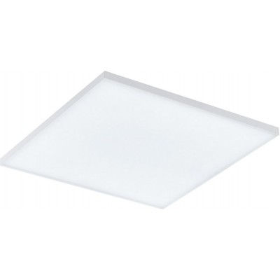 147,95 € Free Shipping | Indoor spotlight Eglo Turcona Square Shape 45×45 cm. Ceiling light Living room, dining room and bedroom. Modern Style. Steel and plastic. White and satin Color