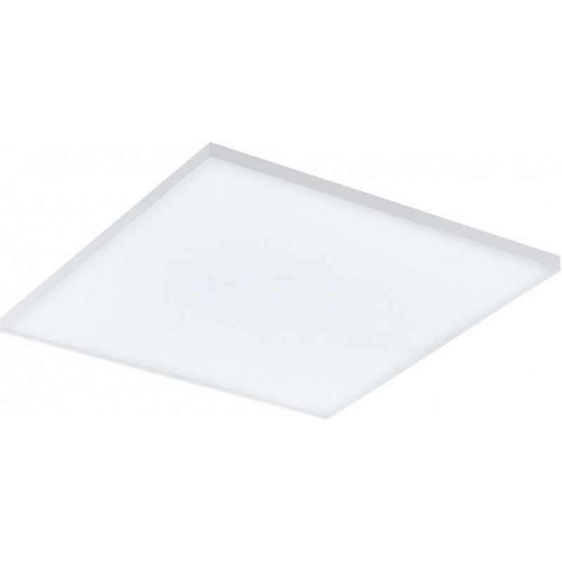 147,95 € Free Shipping | LED panel Eglo Turcona LED Square Shape 45×45 cm. Ceiling light Living room, dining room and bedroom. Modern Style. Steel and Plastic. White and satin Color