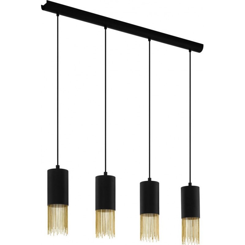 237,95 € Free Shipping | Hanging lamp Eglo Stars of Light Counuzulus Extended Shape 110×98 cm. Living room and dining room. Modern and design Style. Steel. Golden, brass and black Color
