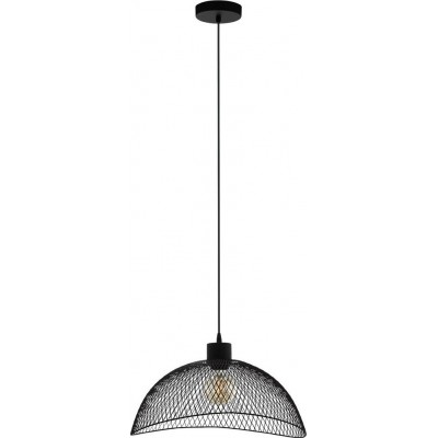 Lámpara colgante Eglo Pompeya Forma Esférica 110×45 cm. Salón y comedor. Estilo retro y vintage. Acero. Color negro