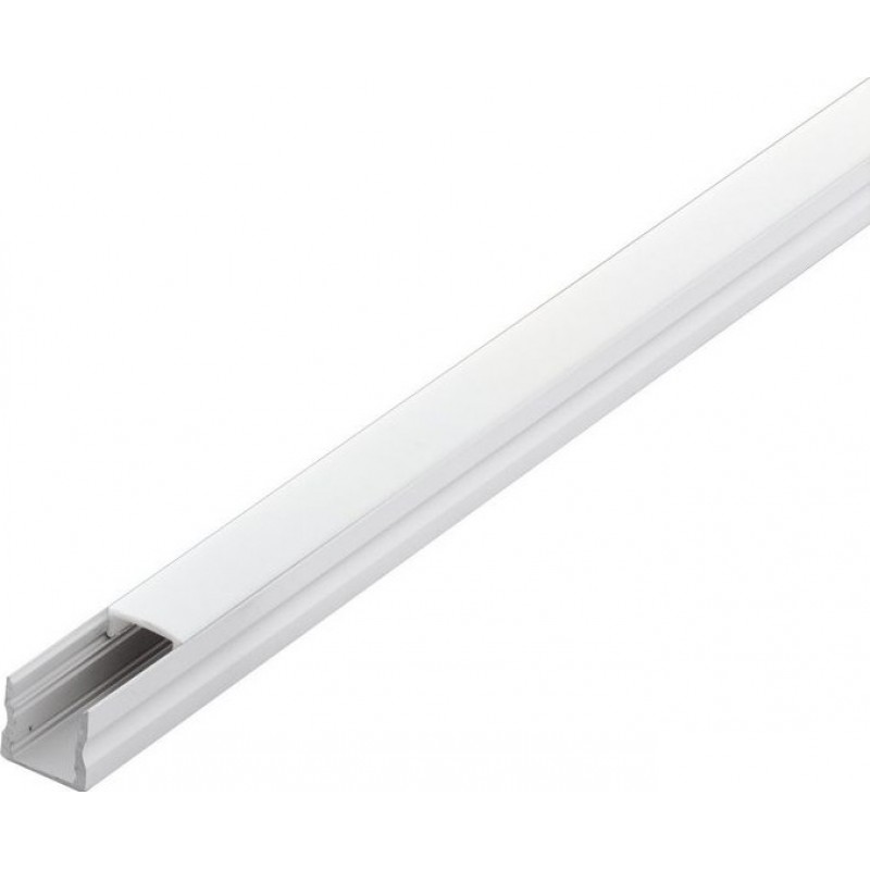33,95 € Envío gratis | Accesorios de iluminación Eglo Surface Profile 2 200×2 cm. Perfilería de superficie para iluminación Aluminio y Plástico. Color blanco