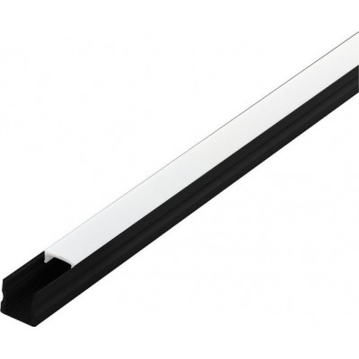 Accesorios de iluminación Eglo Surface Profile 2 200×2 cm. Perfilería de superficie para iluminación Aluminio y Plástico. Color blanco y negro