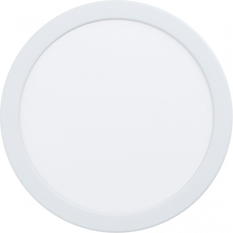 22,95 € Free Shipping | Recessed lighting Eglo Fueva 5 Round Shape Ø 21 cm. Living room, kitchen and bathroom. Modern Style. Steel and Plastic. White Color