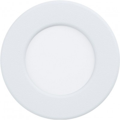 Illuminazione da incasso Eglo Fueva 5 Forma Rotonda Ø 8 cm. Soggiorno, cucina e bagno. Stile moderno. Acciaio e Plastica. Colore bianca