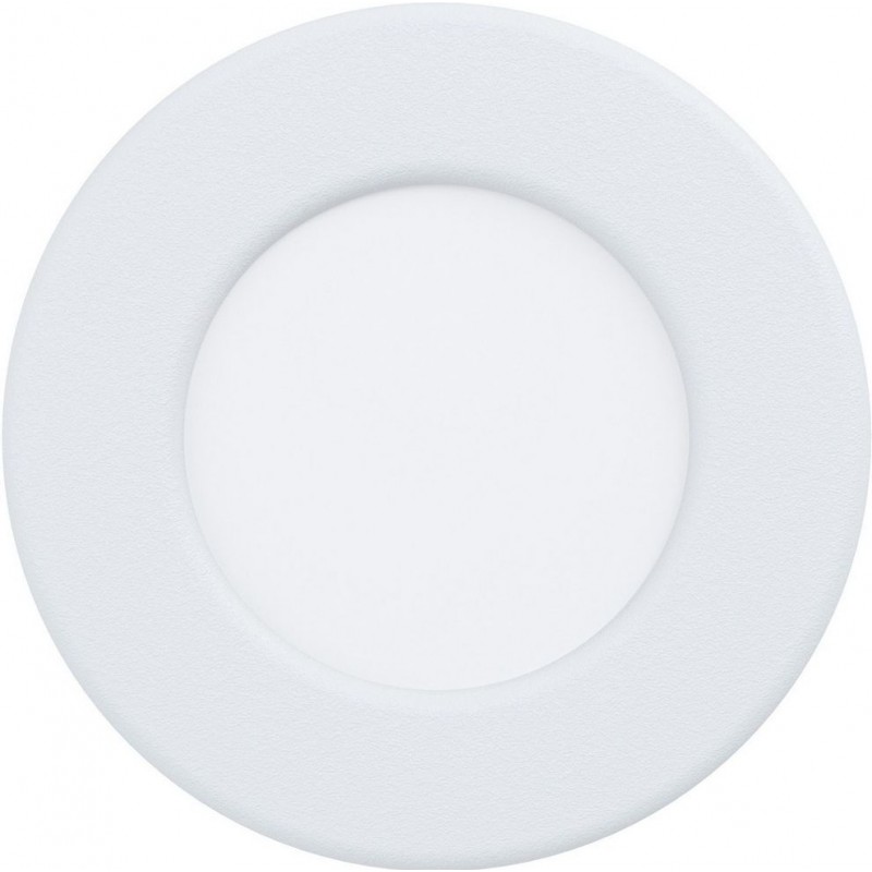 8,95 € Envio grátis | Iluminação embutida Eglo Fueva 5 Ø 8 cm. Aço e plástico. Cor branco