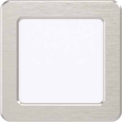 Illuminazione da incasso Eglo Fueva 5 Forma Quadrata 12×12 cm. Soggiorno, cucina e bagno. Stile sofisticato. Acciaio e Plastica. Colore bianca, nichel e nichel opaco