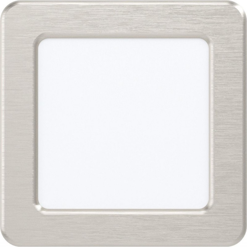 17,95 € 免费送货 | 室内嵌入式照明 Eglo Fueva 5 正方形 形状 12×12 cm. 客厅, 厨房 和 浴室. 复杂的 风格. 钢 和 塑料. 白色的, 镍 和 亚光镍 颜色