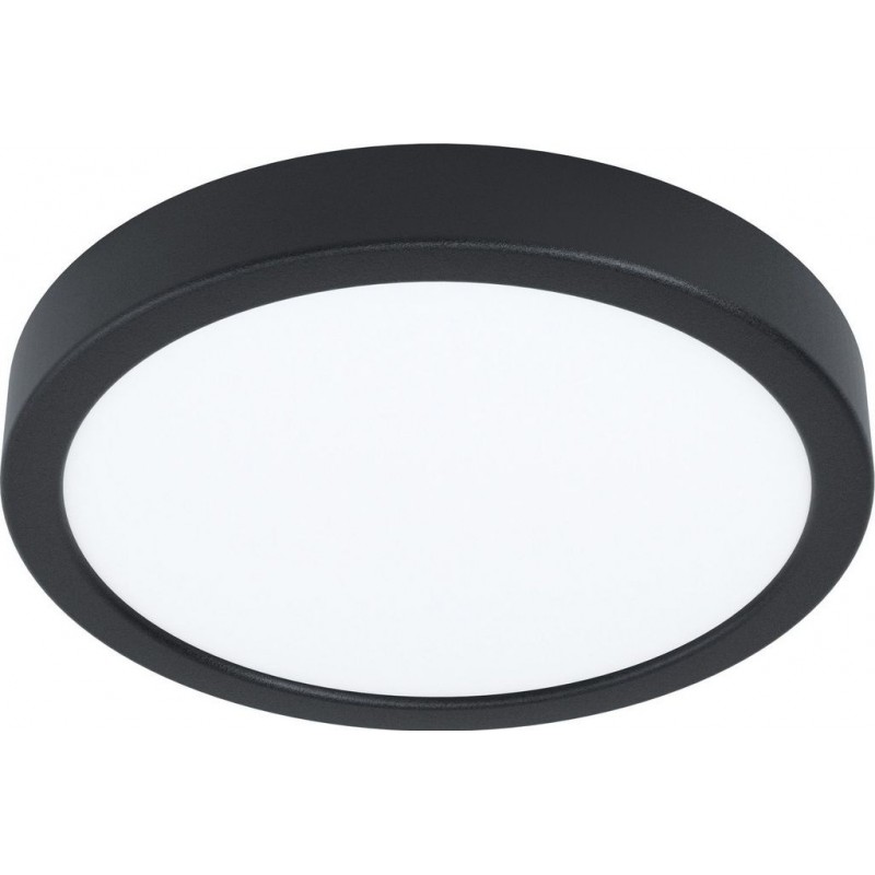 24,95 € Free Shipping | Indoor ceiling light Eglo Fueva 5 Round Shape Ø 21 cm. Kitchen, lobby and bathroom. Modern Style. Steel and plastic. White and black Color