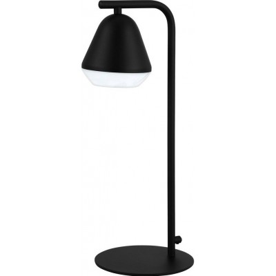59,95 € Free Shipping | Table lamp Eglo Palbieta 45×19 cm. Steel and plastic. Black and satin Color