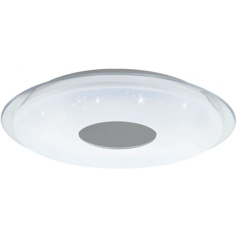 159,95 € Spedizione Gratuita | Plafoniera da interno Eglo Lanciano C 2700K Luce molto calda. Forma Rotonda Ø 56 cm. Cucina, atrio e bagno. Stile moderno. Acciaio e Plastica. Colore bianca, cromato e argento