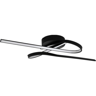 シーリングランプ Eglo Selvina 1 Angular 形状 69×28 cm. シーリングライト リビングルーム, ダイニングルーム そして ベッドルーム. 設計 スタイル. 鋼, アルミニウム そして プラスチック. 白い そして ブラック カラー