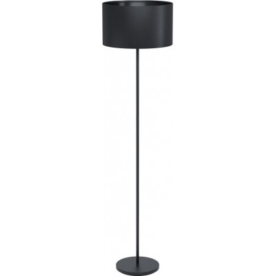 111,95 € Free Shipping | Floor lamp Eglo Maserlo 1 Ø 38 cm. Steel and textile. Black Color