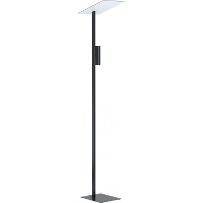 176,95 € Free Shipping | Floor lamp Eglo Budensea Cubic Shape 180×37 cm. Living room, dining room and bedroom. Modern, design and cool Style. Aluminum. White and black Color