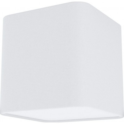 29,95 € Envio grátis | Lâmpada de teto Eglo Posaderra 15×14 cm. Luz de teto Aço, Plástico e Têxtil. Cor branco