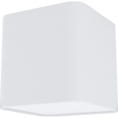 Lampe au plafond Eglo Posaderra 15×14 cm. Plafonnier Acier, Plastique et Textile. Couleur blanc