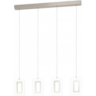 247,95 € Kostenloser Versand | Hängelampe Eglo Enaluri 110×88 cm. Stahl und plastik. Nickel, matt nickel und satin Farbe