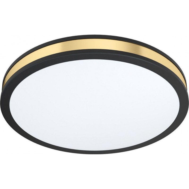 62,95 € 免费送货 | 室内顶灯 Eglo Pescaito 圆形的 形状 Ø 38 cm. 厨房, 大堂设施 和 浴室. 现代的 风格. 钢 和 塑料. 白色的, 金的 和 黑色的 颜色