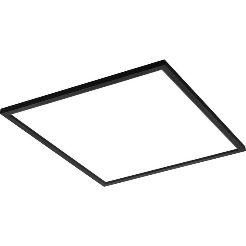 169,95 € Free Shipping | LED panel Eglo Salobrena C LED 2700K Very warm light. Square Shape 60×60 cm. Living room, dining room and bedroom. Modern Style. Aluminum and Plastic. White and black Color