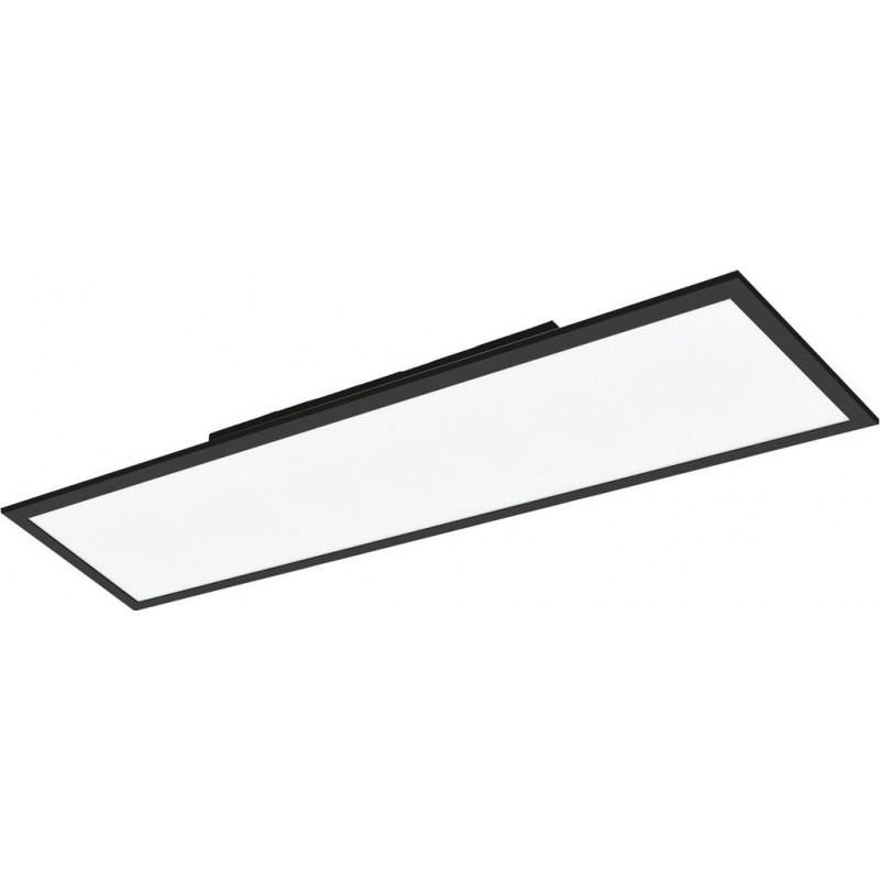 169,95 € Free Shipping | Indoor ceiling light Eglo Salobrena C 2700K Very warm light. Extended Shape 120×30 cm. Living room, dining room and bedroom. Modern Style. Aluminum and Plastic. White and black Color