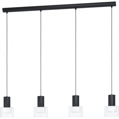 222,95 € Free Shipping | Hanging lamp Eglo Stars of Light Molineros Extended Shape 150×119 cm. Living room and dining room. Modern and sophisticated Style. Steel, plastic and glass. White and black Color