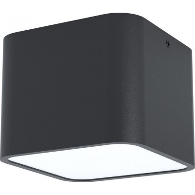 34,95 € Free Shipping | Ceiling lamp Eglo Grimasola 14×14 cm. Steel, aluminum and plastic. White and black Color