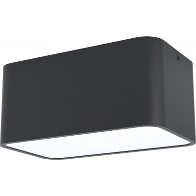 Lámpara de techo Eglo Grimasola Forma Cúbica 24×14 cm. Cocina, vestíbulo y baño. Estilo moderno. Acero, Aluminio y Plástico. Color blanco y negro